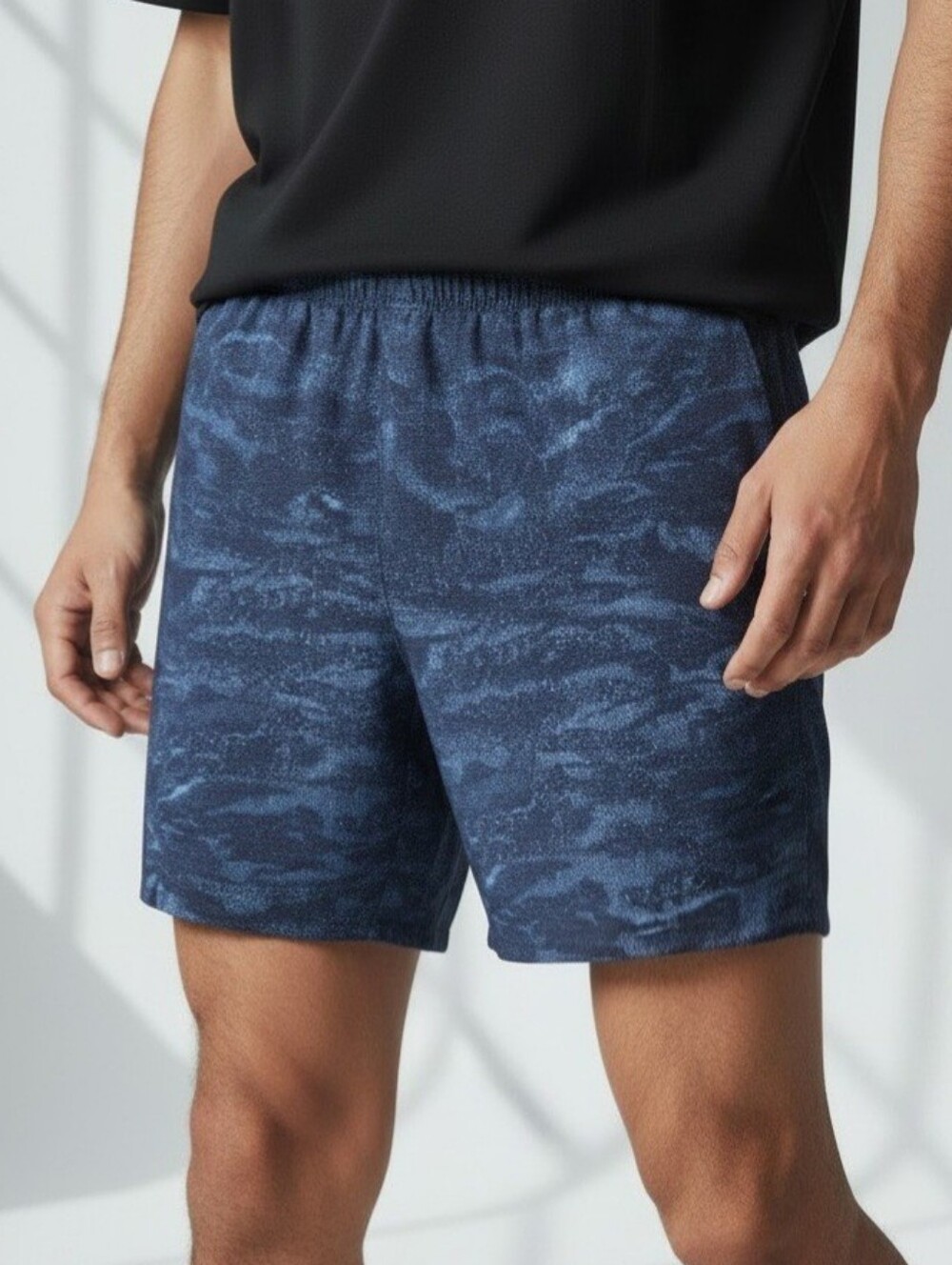 Lululemon Navy Camouflage Performance Shorts # SHO14